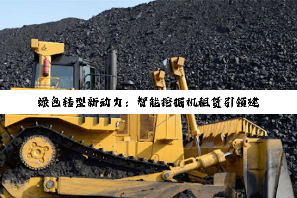 绿色转型新动力:智能挖掘机租赁引领建筑行业高效可持续发展